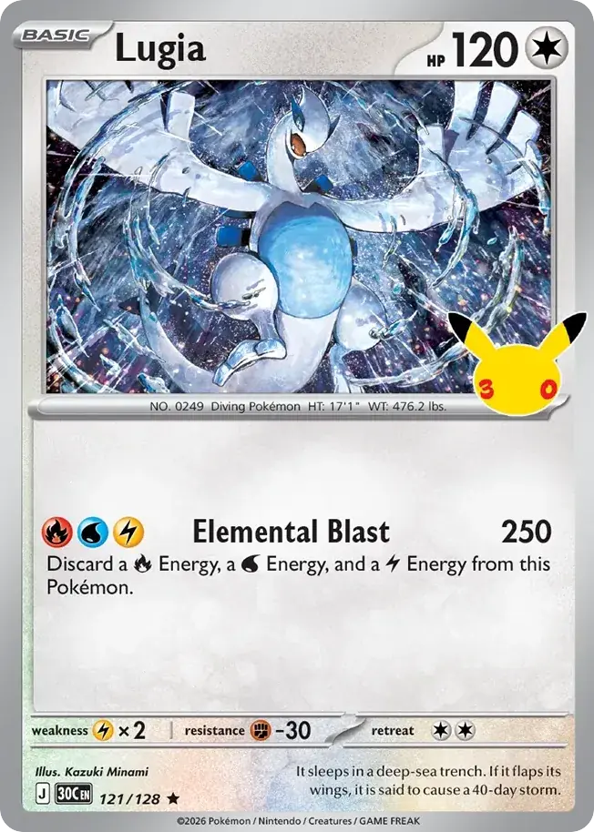 Lugia 30th Celebration Pokemon card