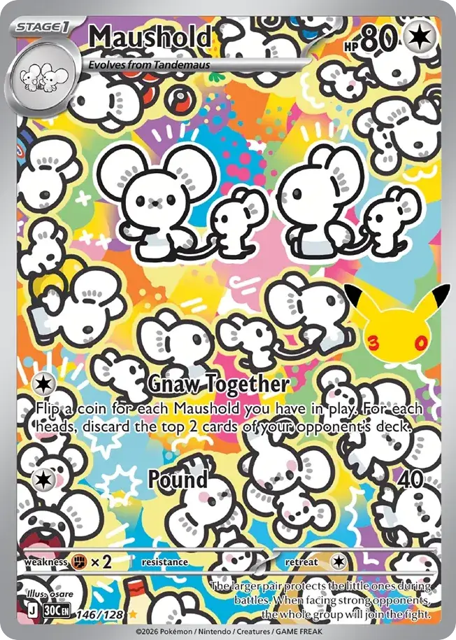 Maushold 30th Celebration Pokemon card