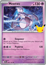 Mewtwo Rare 30th Celebration