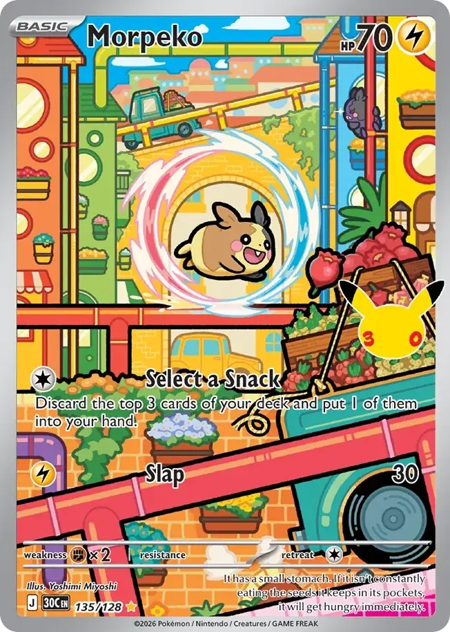 Morpeko 30th Celebration Pokemon card