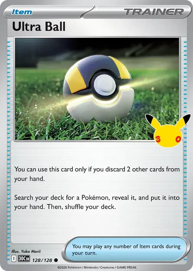 Ultra Ball 30th Celebration Pokemon card