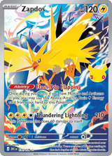 Zapdos Illustration Rare 30th Celebration