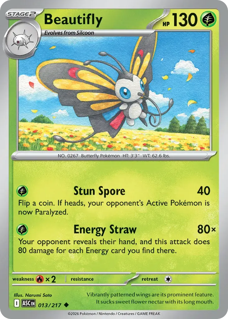 Beautifly Ascended Heroes Pokemon card