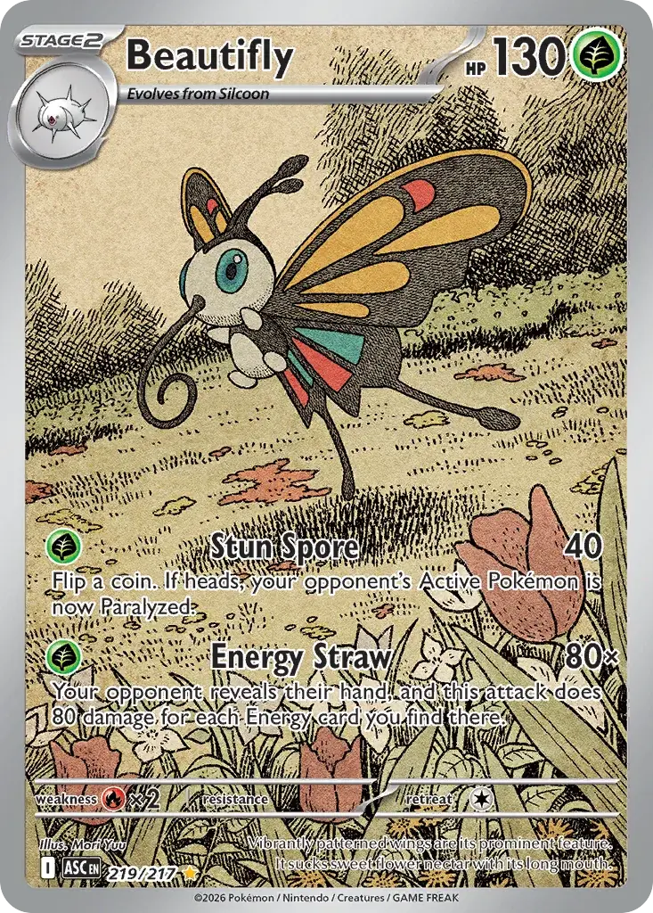 Beautifly Ascended Heroes Pokemon card