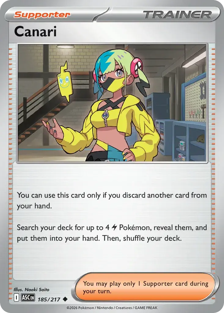 Canari Ascended Heroes Pokemon card