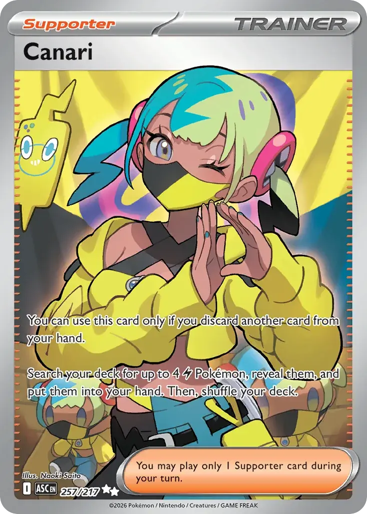 Canari Ascended Heroes Pokemon card
