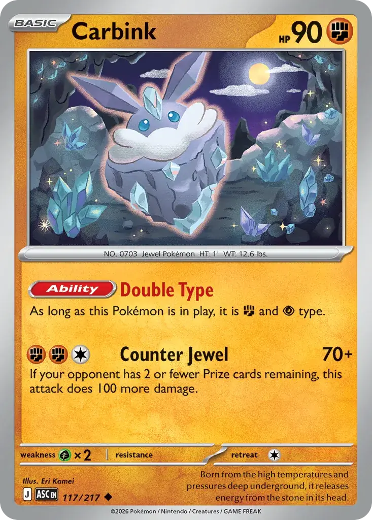 Carbink Ascended Heroes Pokemon card