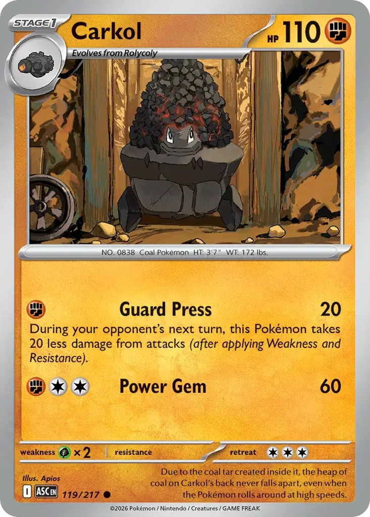 Carkol Ascended Heroes Pokemon card