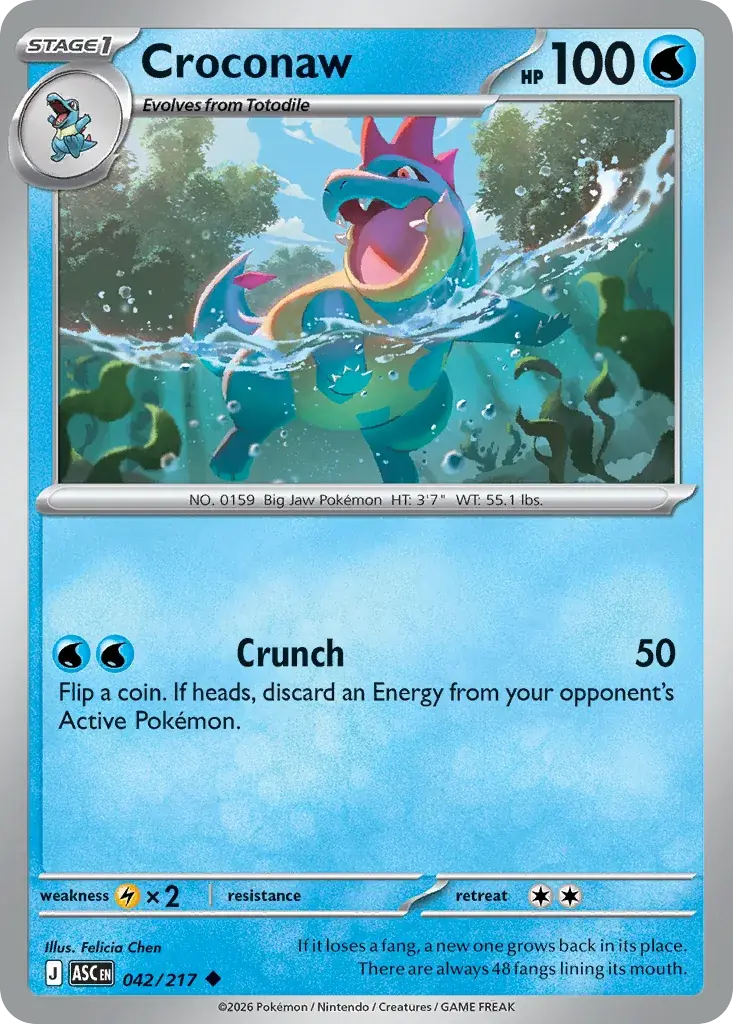 Croconaw Ascended Heroes Pokemon card