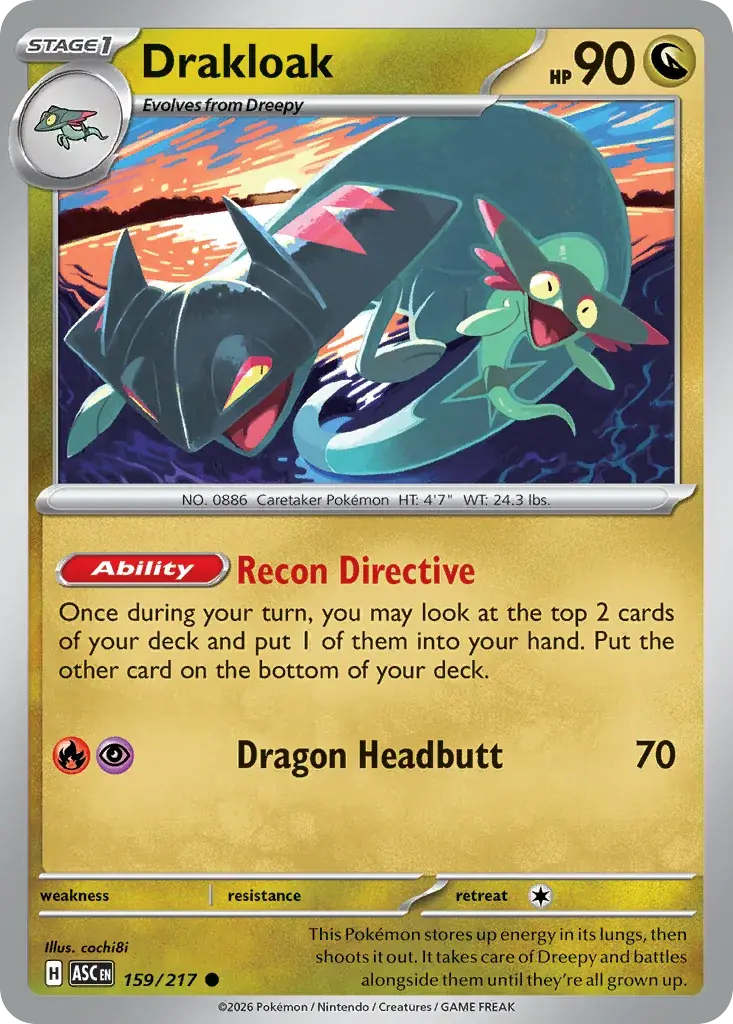 Drakloak Ascended Heroes Pokemon card