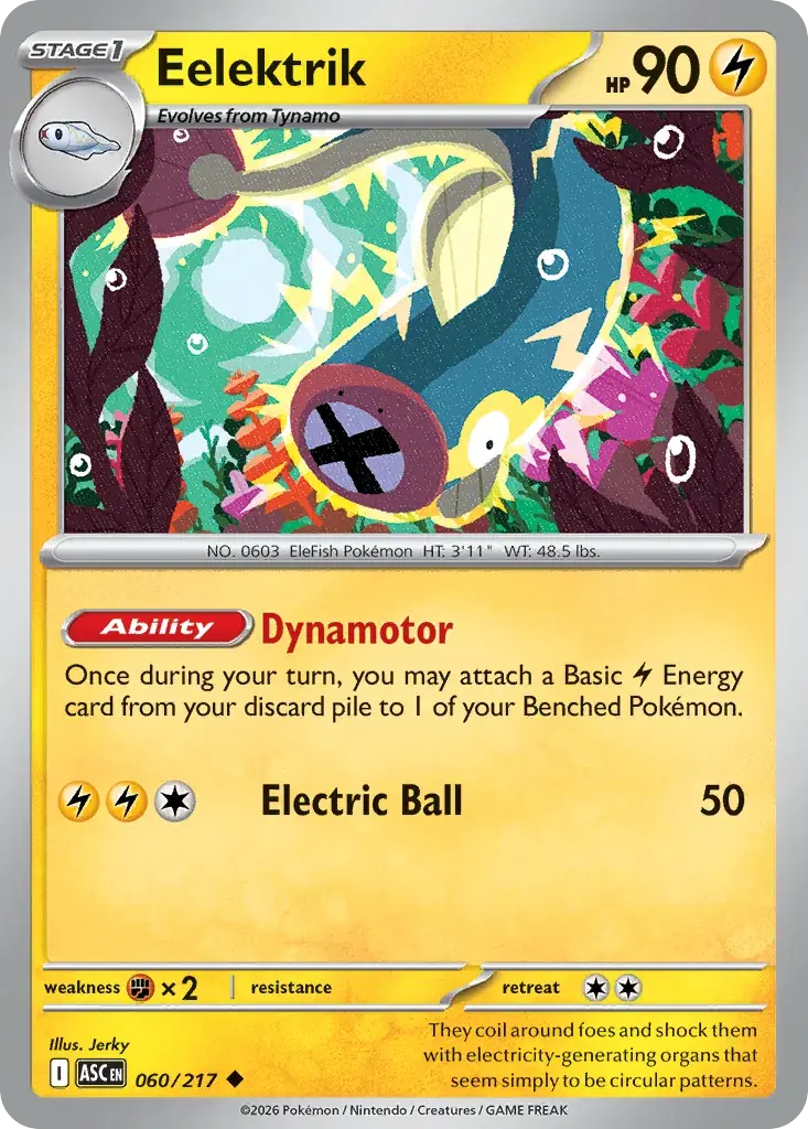 Eelektrik Ascended Heroes Pokemon card