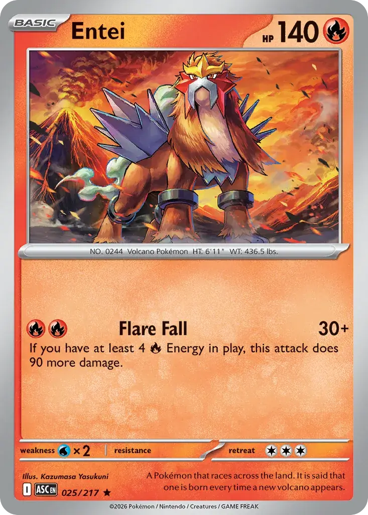 Entei Ascended Heroes Pokemon card