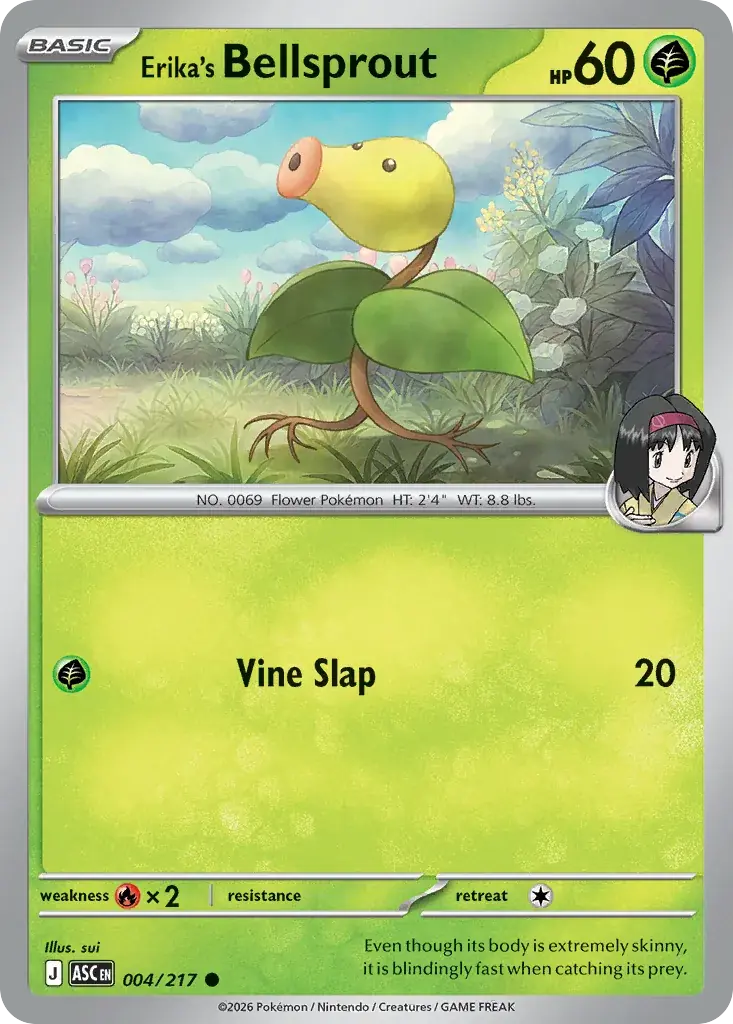 Erika's Bellsprout Ascended Heroes Pokemon card
