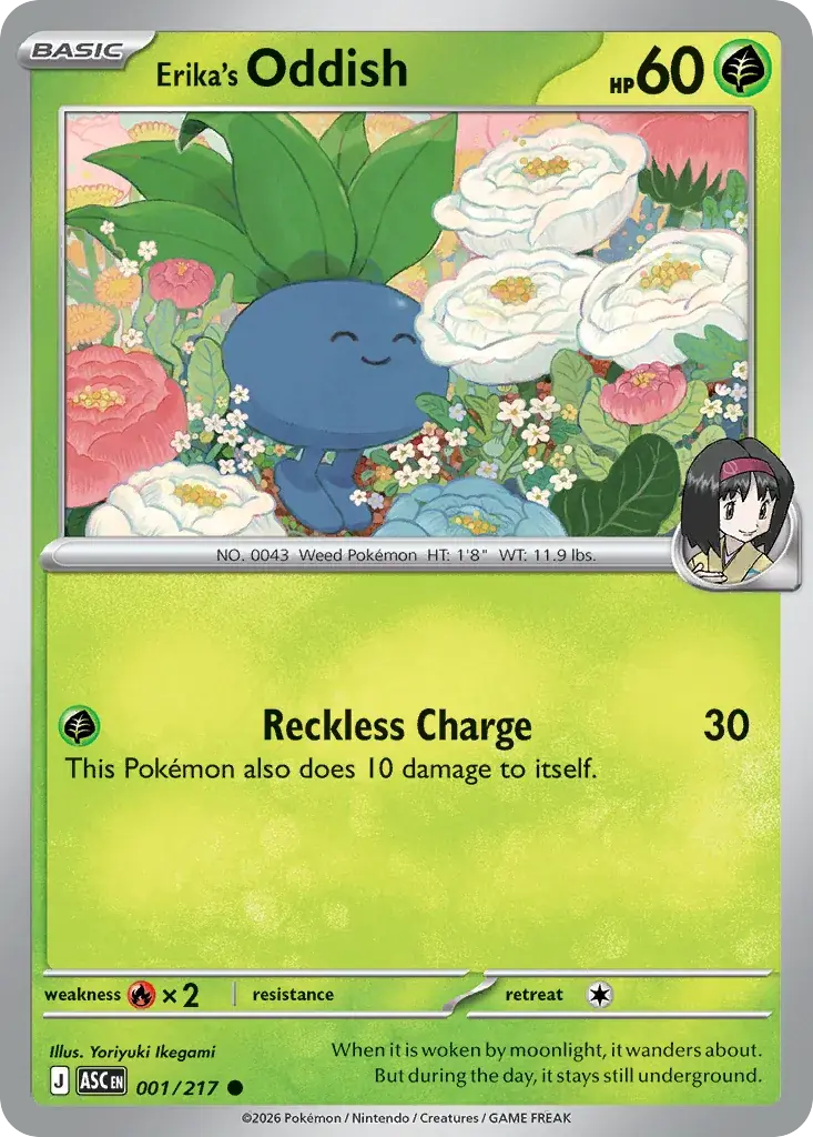 Erika's Oddish Ascended Heroes Pokemon card