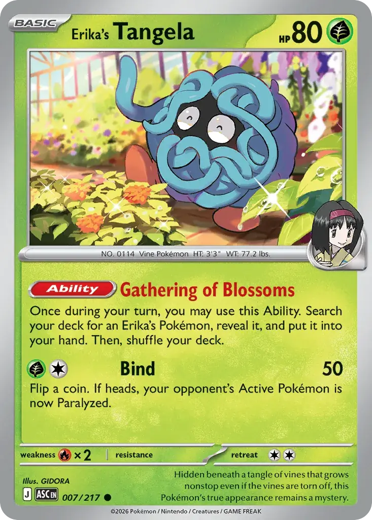 Erika's Tangela Ascended Heroes Pokemon card