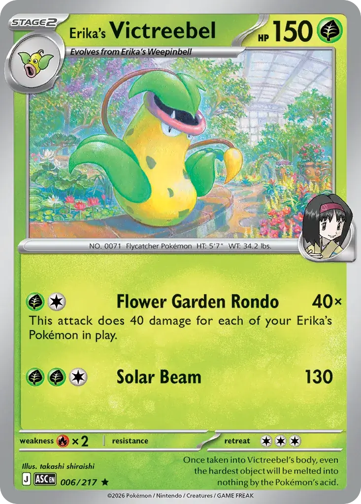 Erika's Victreebel Ascended Heroes Pokemon card