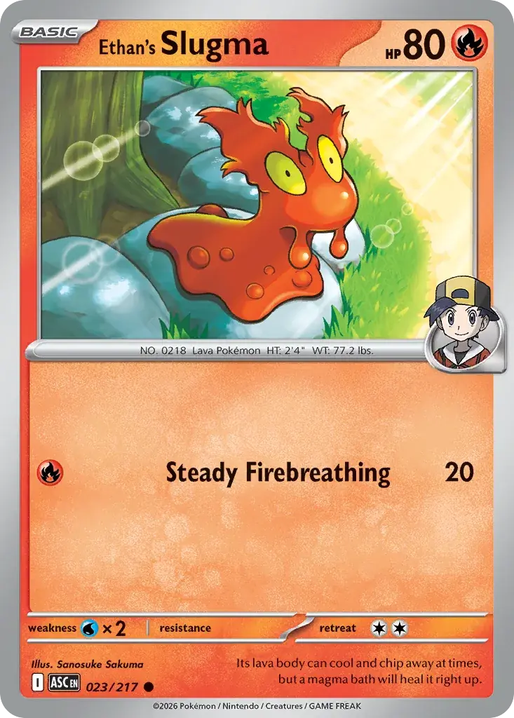 Ethan's Slugma Ascended Heroes Pokemon card