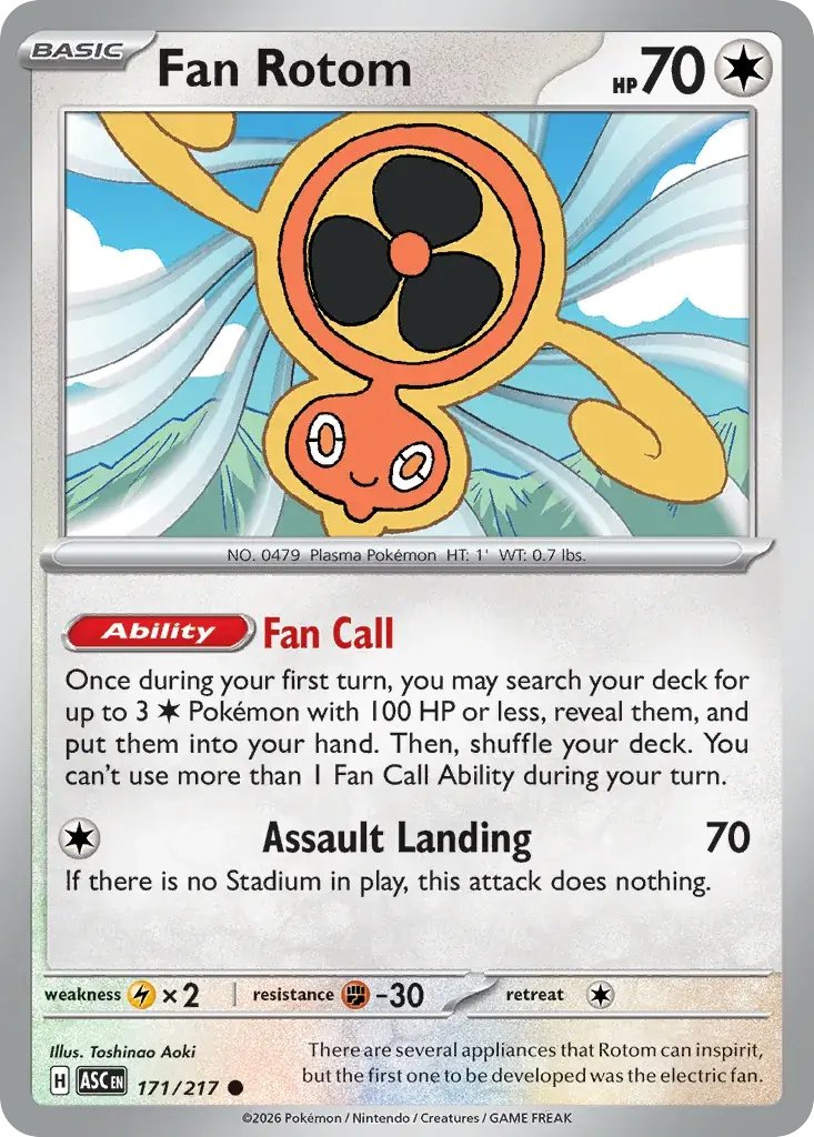 Fan Rotom Ascended Heroes Pokemon card