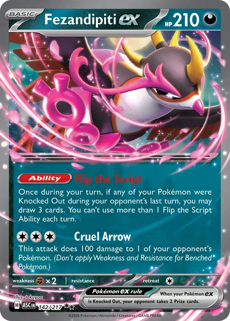 Fezandipiti ex Ascended Heroes Pokemon card