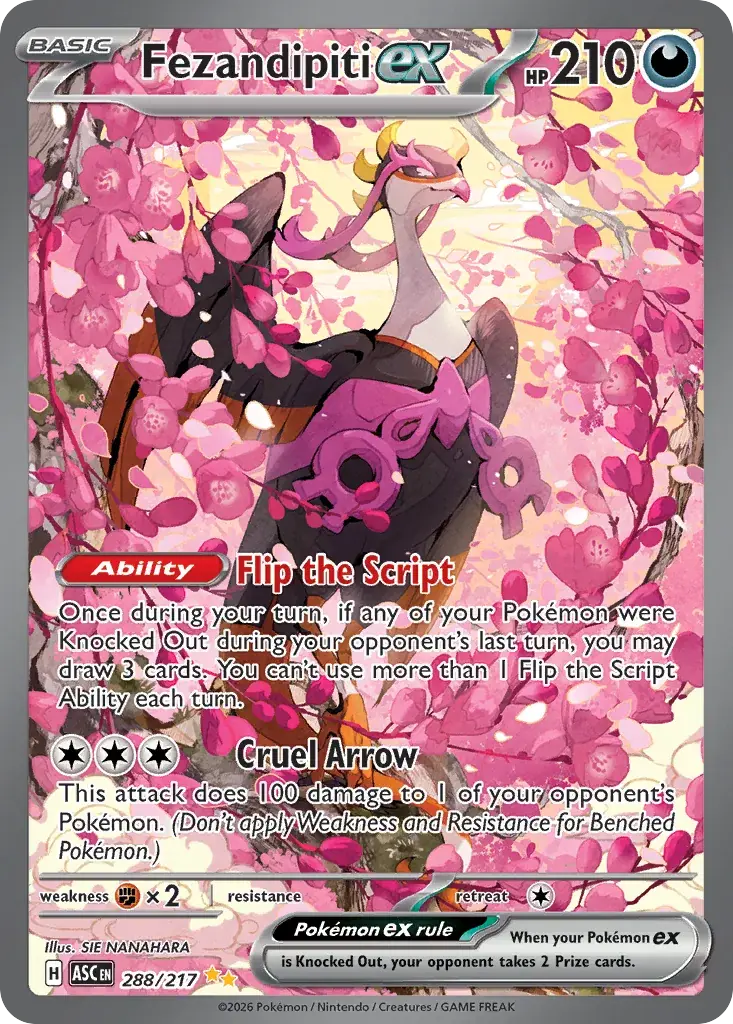 Fezandipiti ex Ascended Heroes Pokemon card