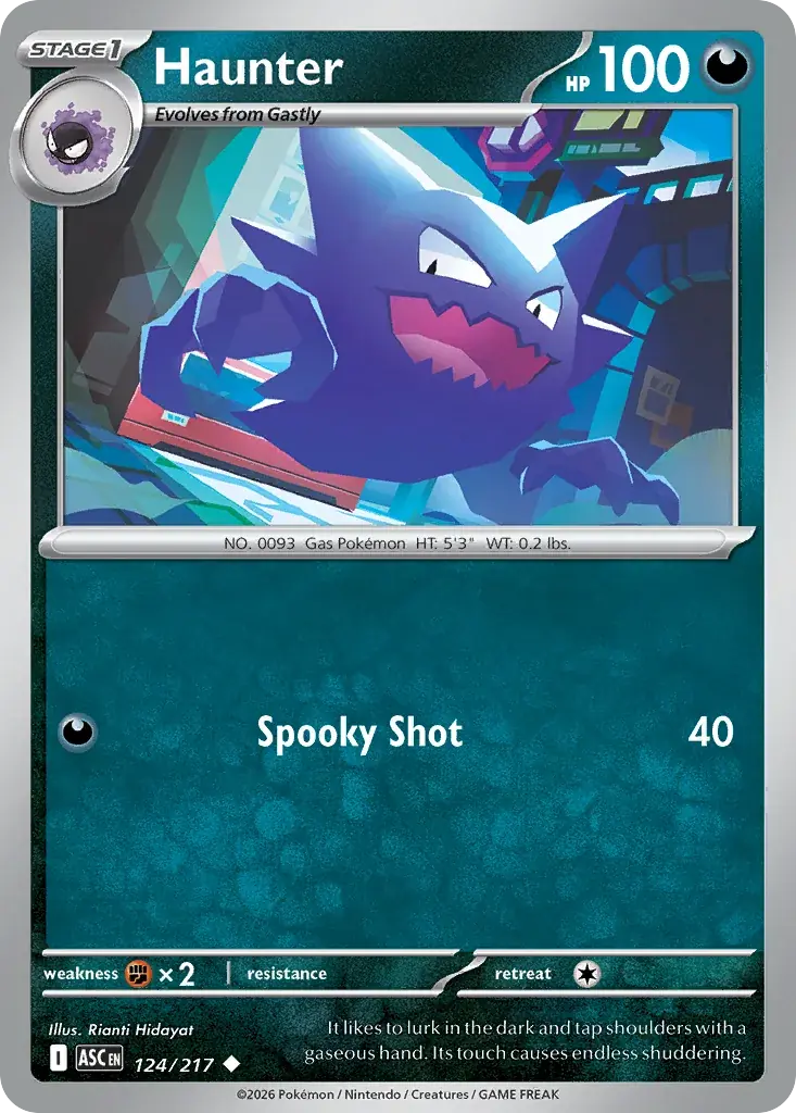 Haunter Ascended Heroes Pokemon card