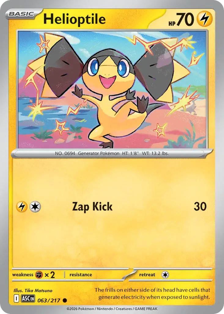Helioptile Ascended Heroes Pokemon card