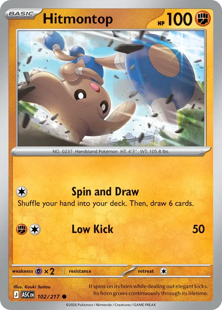 Hitmontop Ascended Heroes Pokemon card