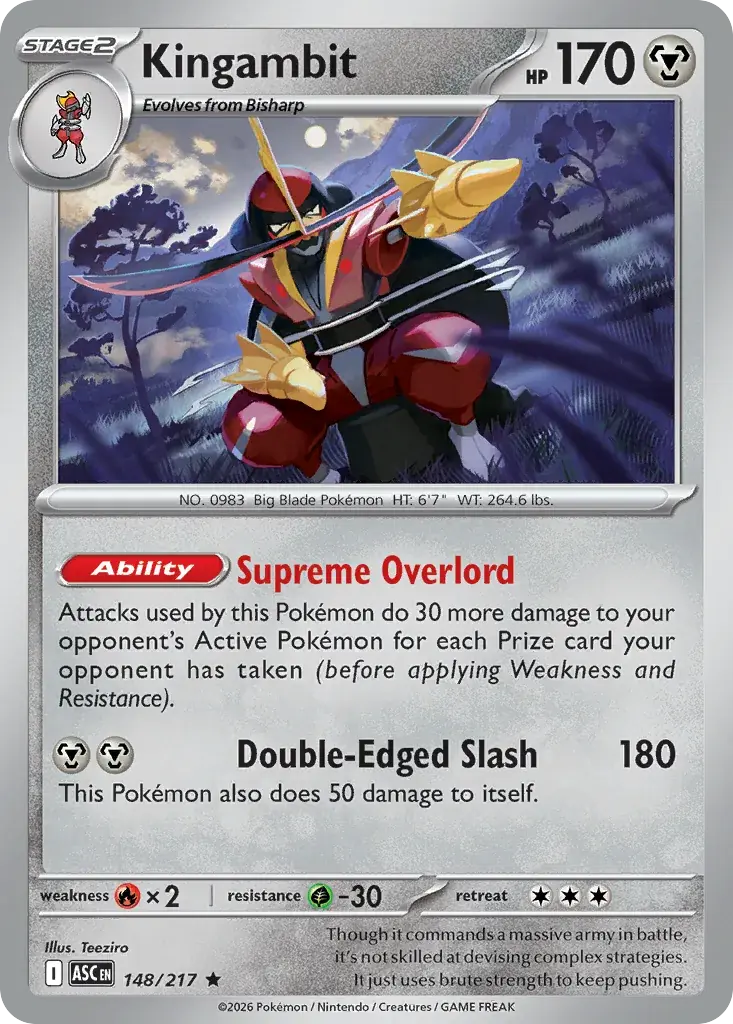 Kingambit Ascended Heroes Pokemon card