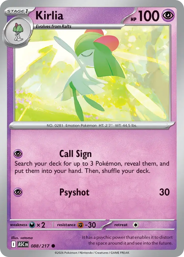 Kirlia Ascended Heroes Pokemon card