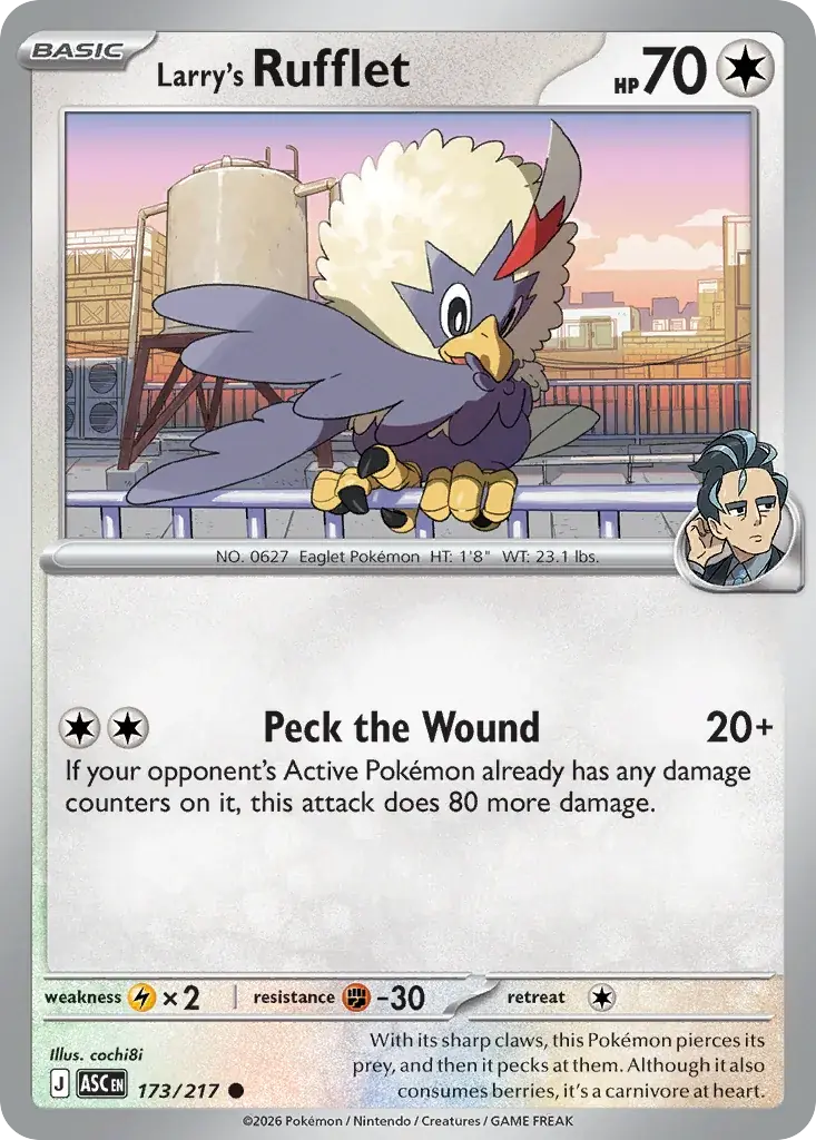 Larry's Rufflet Ascended Heroes Pokemon card