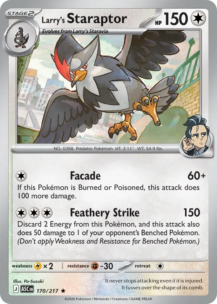 Larry's Staraptor Ascended Heroes Pokemon card