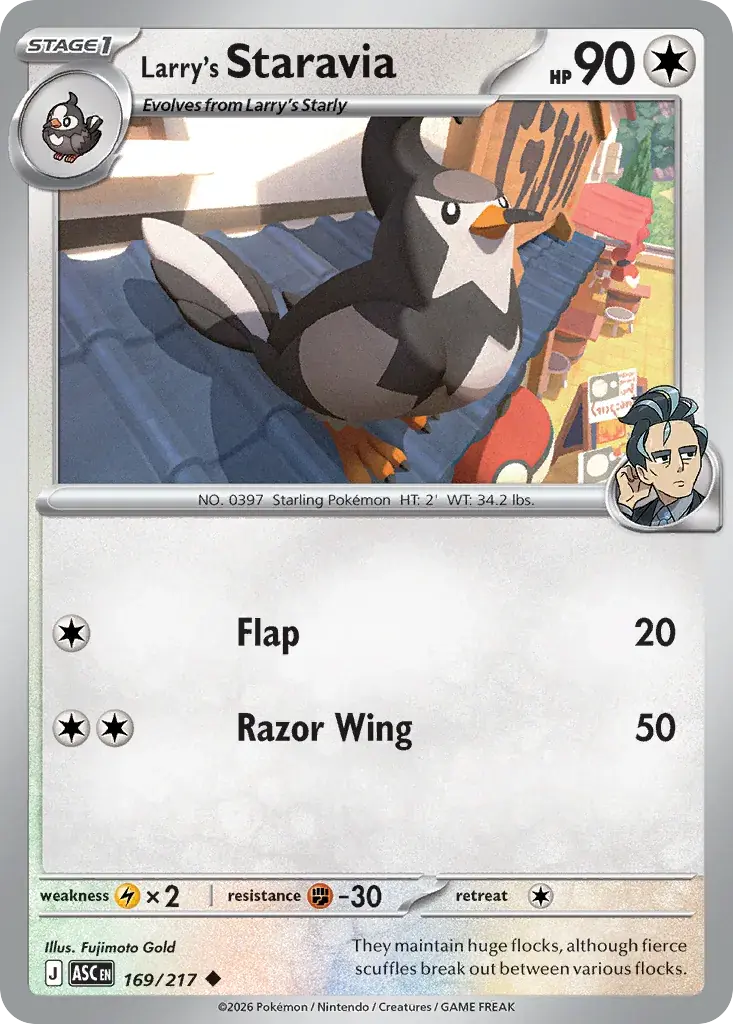 Larry's Staravia Ascended Heroes Pokemon card