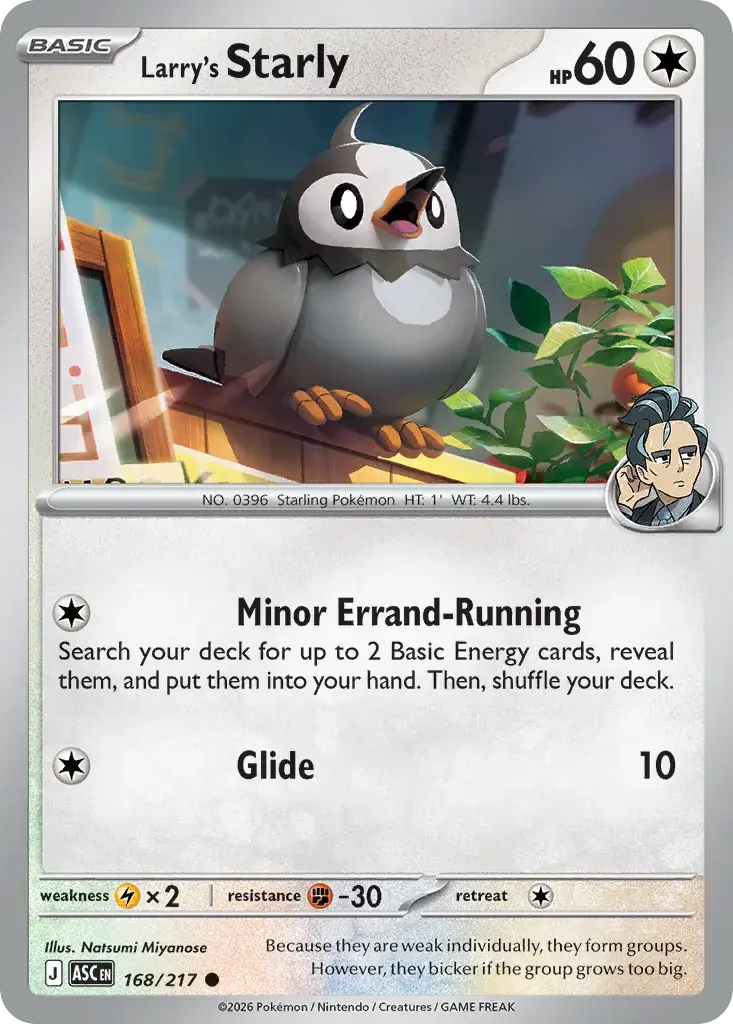 Larry's Starly Ascended Heroes Pokemon card