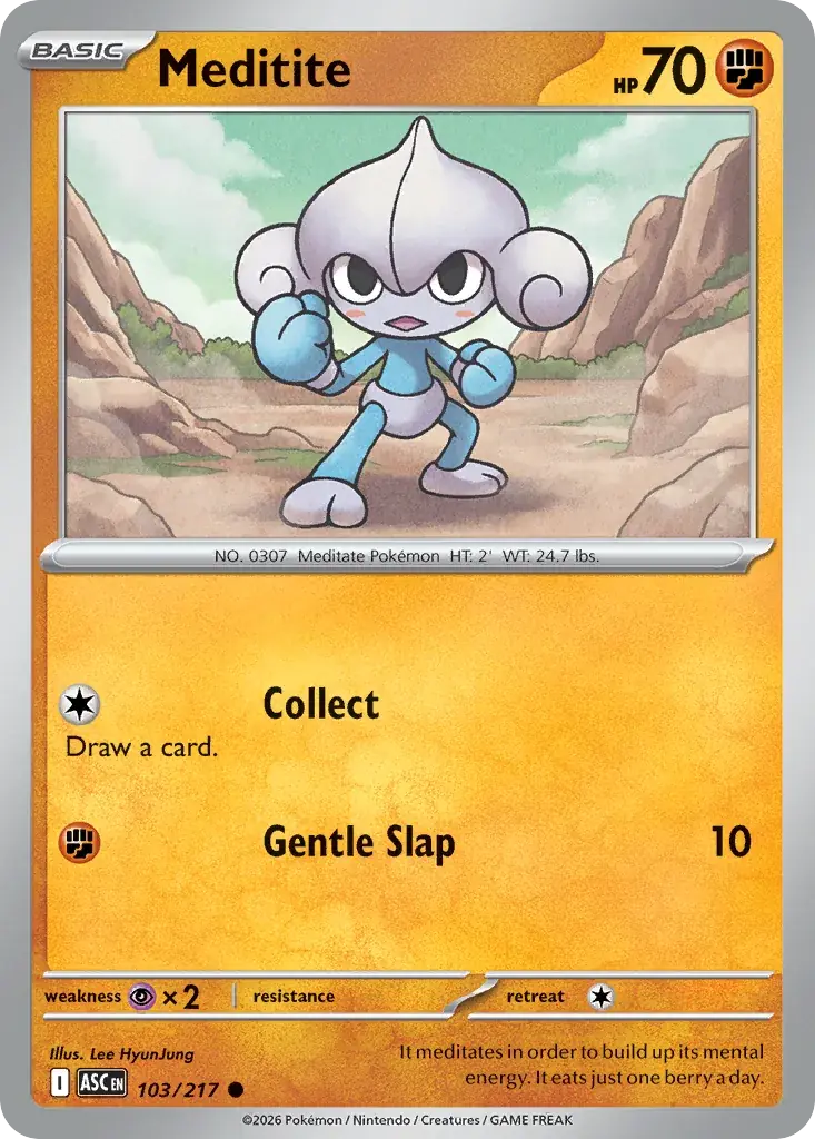 Meditite Ascended Heroes Pokemon card