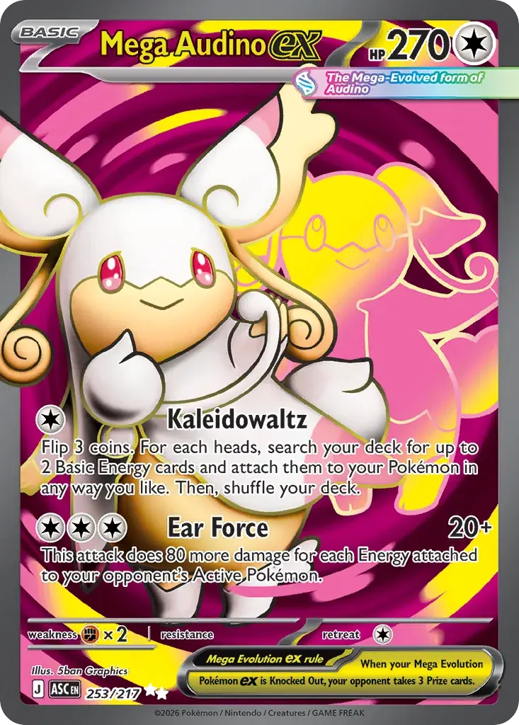 Mega Audino ex Ascended Heroes Pokemon card