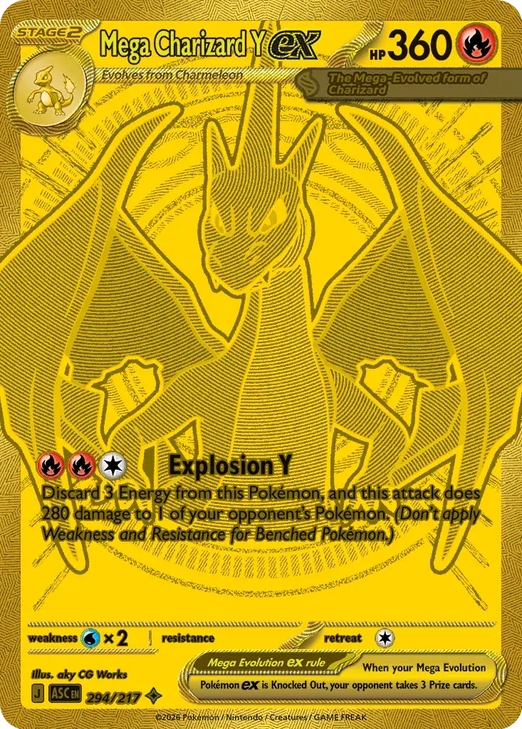 Mega Charizard Y ex Ascended Heroes Pokemon card