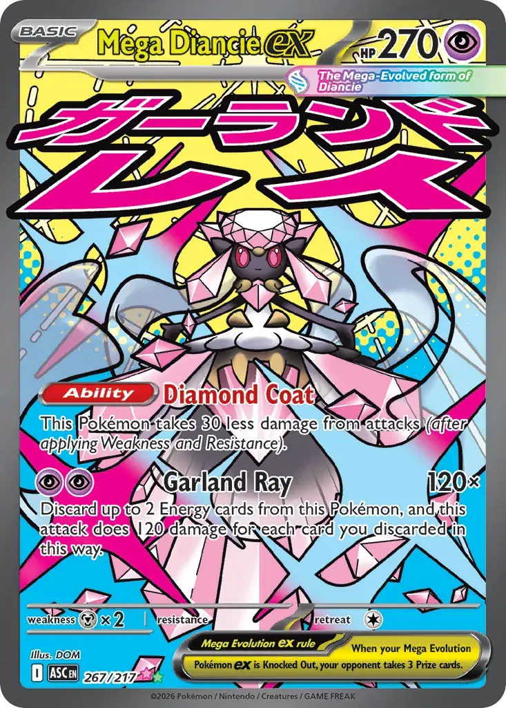 Mega Diancie ex Ascended Heroes Pokemon card