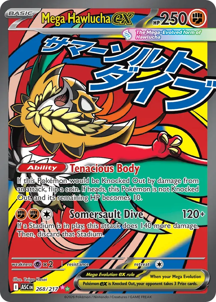 Mega Hawlucha ex Ascended Heroes Pokemon card