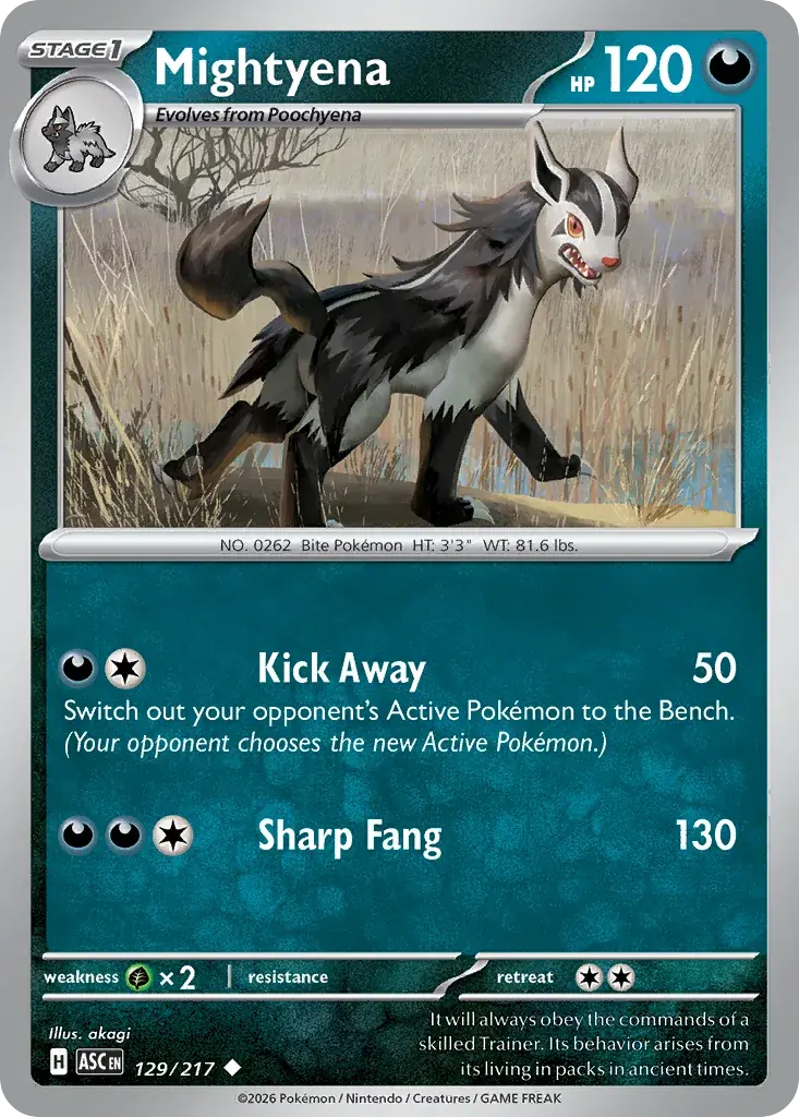 Mightyena Ascended Heroes Pokemon card