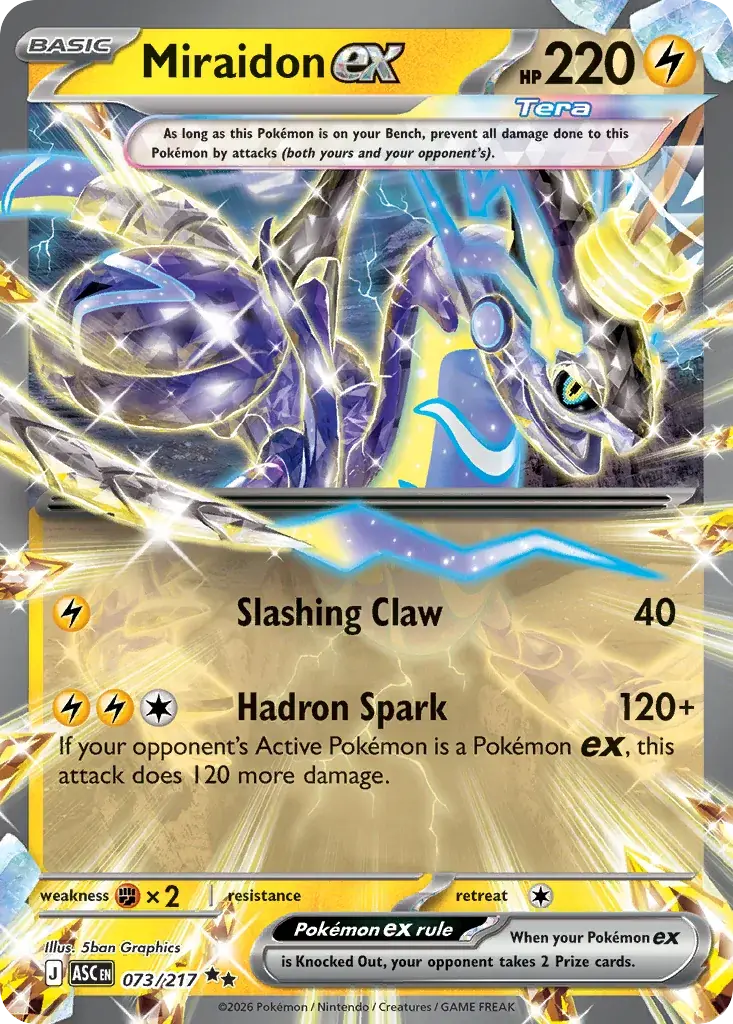Miraidon ex Ascended Heroes Pokemon card