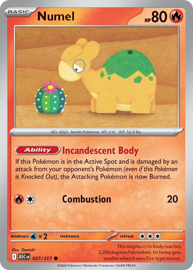Numel Ascended Heroes Pokemon card