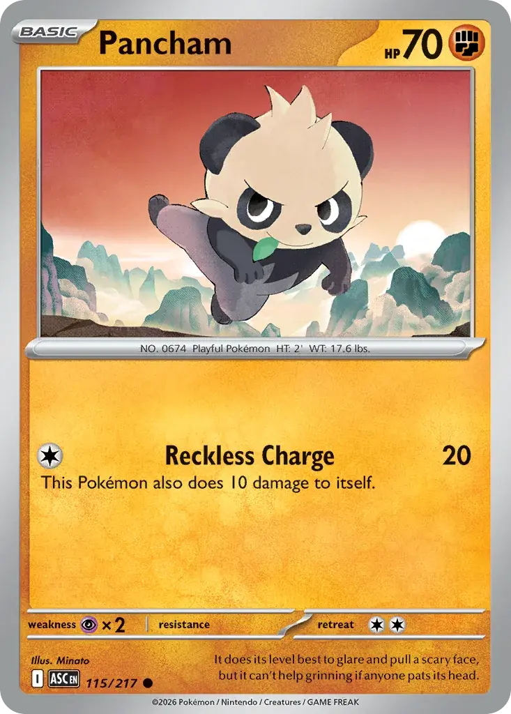 Pancham Ascended Heroes Pokemon card