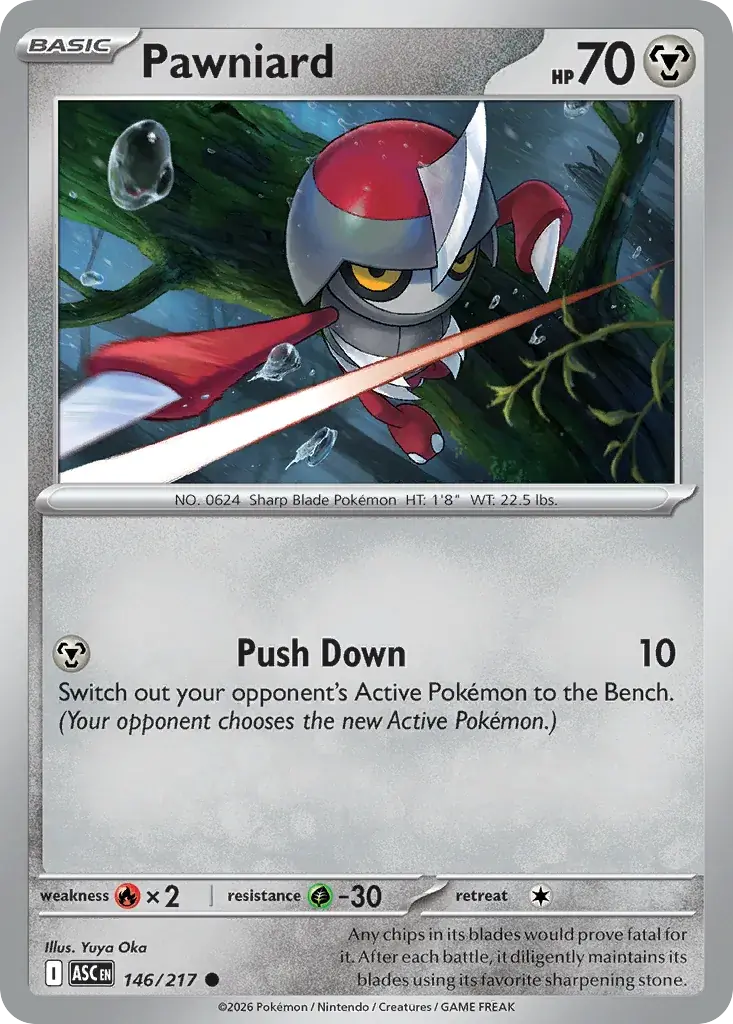 Pawniard Ascended Heroes Pokemon card