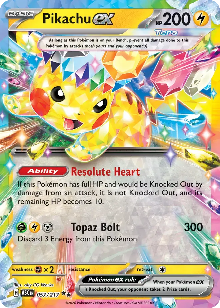 Pikachu ex Ascended Heroes Pokemon card