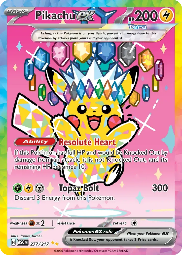 Pikachu ex Ascended Heroes Pokemon card