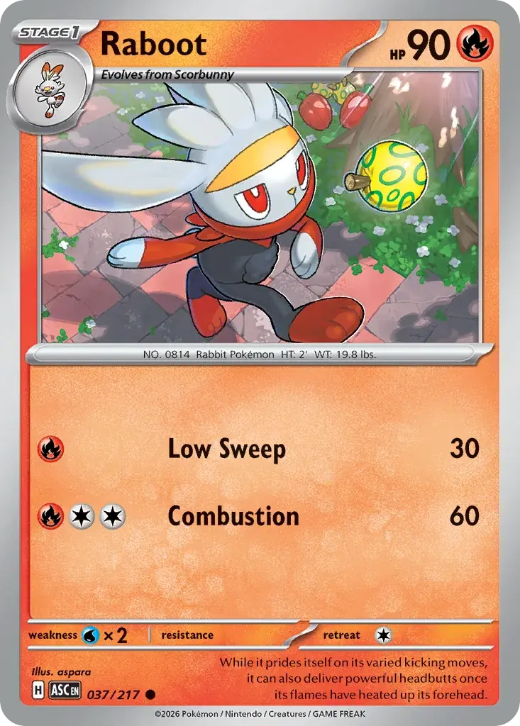 Raboot Ascended Heroes Pokemon card