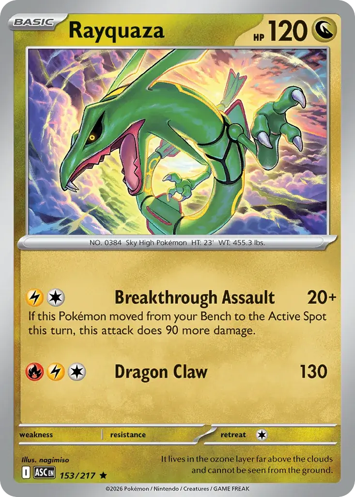 Rayquaza Ascended Heroes Pokemon card
