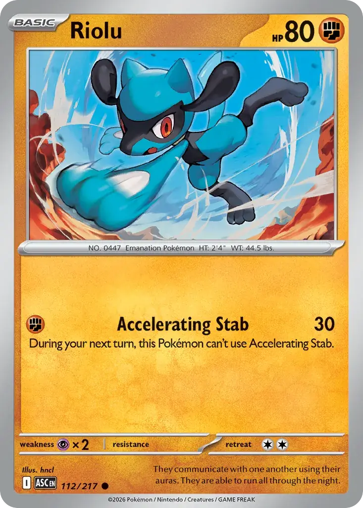Riolu Ascended Heroes Pokemon card