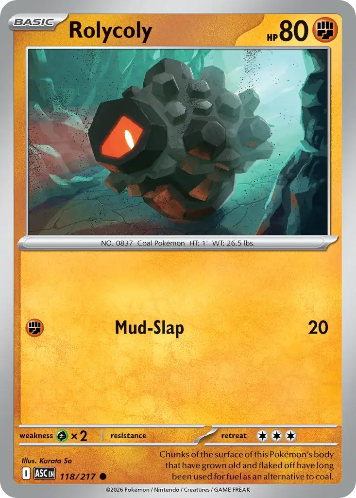 Rolycoly Ascended Heroes Pokemon card