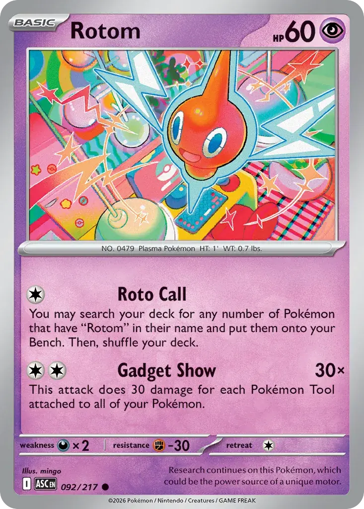Rotom Ascended Heroes Pokemon card